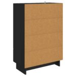 vidaXL Servírovacia skriňa Čierny 66 x 34,5 x 95 cm Konštruované drevo – Obrázok 8