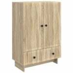 vidaXL Servírovacia skriňa Sonoma dub 66 x 34,5 x 95 cm – Obrázok 2