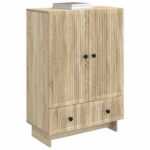 vidaXL Servírovacia skriňa Sonoma dub 66 x 34,5 x 95 cm – Obrázok 3