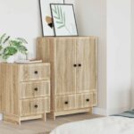 vidaXL Servírovacia skriňa Sonoma dub 66 x 34,5 x 95 cm – Obrázok 4