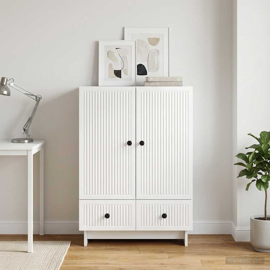 893979_1.jpg vidaXL Servírovacia skriňa Vysoký Lesklý Biely 66 x 34,5 x 95 cm – Obrázok 1