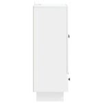 vidaXL Servírovacia skriňa Vysoký Lesklý Biely 66 x 34,5 x 95 cm – Obrázok 7