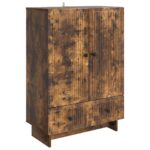vidaXL Servírovacia skriňa Údený Dub 66 x 34,5 x 95 cm – Obrázok 2