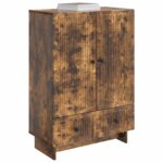 vidaXL Servírovacia skriňa Údený Dub 66 x 34,5 x 95 cm – Obrázok 3