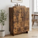 vidaXL Servírovacia skriňa Údený Dub 66 x 34,5 x 95 cm – Obrázok 4