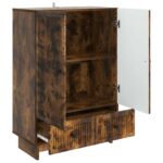 vidaXL Servírovacia skriňa Údený Dub 66 x 34,5 x 95 cm – Obrázok 5