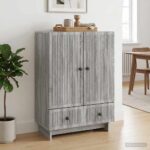 vidaXL Servírovacia skriňa Sivá Sonoma 66 x 34,5 x 95 cm – Obrázok 4
