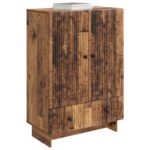 vidaXL Servírovacia skriňa Staré drevo 66 x 34,5 x 95 cm – Obrázok 3