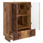 vidaXL Servírovacia skriňa Staré drevo 66 x 34,5 x 95 cm – Obrázok 5