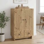 vidaXL Servírovacia skriňa Remeselný Dub 66 x 34,5 x 95 cm