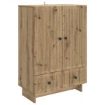vidaXL Servírovacia skriňa Remeselný Dub 66 x 34,5 x 95 cm – Obrázok 2