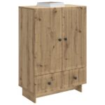 vidaXL Servírovacia skriňa Remeselný Dub 66 x 34,5 x 95 cm – Obrázok 3