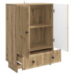vidaXL Servírovacia skriňa Remeselný Dub 66 x 34,5 x 95 cm – Obrázok 5