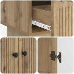 vidaXL Servírovacia skriňa Remeselný Dub 66 x 34,5 x 95 cm – Obrázok 9