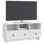 vidaXL TV skrinka Biela 102 x 34,5 x 50 cm Kompozitné drevo – Obrázok 3