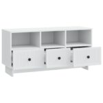 vidaXL TV skrinka Biela 102 x 34,5 x 50 cm Kompozitné drevo – Obrázok 5