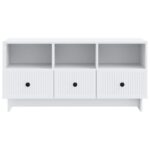 vidaXL TV skrinka Biela 102 x 34,5 x 50 cm Kompozitné drevo – Obrázok 6