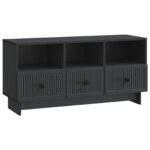 vidaXL TV skrinka Čierna 102 x 34,5 x 50 cm Kompozitné drevo – Obrázok 2