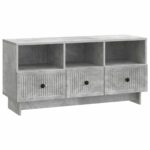 vidaXL TV skrinka Betónovo sivá 102 x 34,5 x 50 cm Kompozitné drevo – Obrázok 2