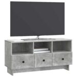 vidaXL TV skrinka Betónovo sivá 102 x 34,5 x 50 cm Kompozitné drevo – Obrázok 3