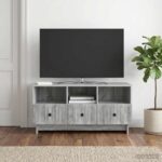 vidaXL TV skrinka Sivá sonoma 102 x 34,5 x 50 cm Kompozitné drevo
