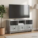 vidaXL TV skrinka Sivá sonoma 102 x 34,5 x 50 cm Kompozitné drevo – Obrázok 4
