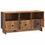 vidaXL TV skrinka Staré drevo 102 x 34,5 x 50 cm Kompozitné drevo – Obrázok 2