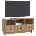 vidaXL TV skrinka Dub artisan 102 x 34,5 x 50 cm Kompozitné drevo – Obrázok 3