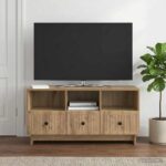 vidaXL TV skrinka Dub artisan 102 x 34,5 x 50 cm Kompozitné drevo – Obrázok 4