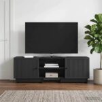 vidaXL TV skrinka Čierny 150 x 31 x 50 cm Konštruované drevo – Obrázok 4