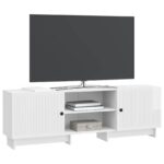 vidaXL TV skrinka Vysoký Lesklý Biely 150 x 31 x 50 cm – Obrázok 3