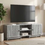 vidaXL TV skrinka Sivá Sonoma 150 x 31 x 50 cm Konštruované drevo – Obrázok 4