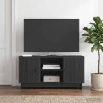 vidaXL TV skrinka 102 x 34,5 x 50 cm Čierna Kompozitné drevo