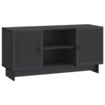 vidaXL TV skrinka 102 x 34,5 x 50 cm Čierna Kompozitné drevo – Obrázok 2