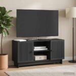 vidaXL TV skrinka 102 x 34,5 x 50 cm Čierna Kompozitné drevo – Obrázok 4