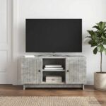 vidaXL TV skrinka 102 x 34,5 x 50 cm Betónovo sivá Kompozitné drevo
