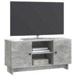vidaXL TV skrinka 102 x 34,5 x 50 cm Betónovo sivá Kompozitné drevo – Obrázok 3
