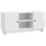 vidaXL TV skrinka 102 x 34,5 x 50 cm Biela s vysokým leskom – Obrázok 2