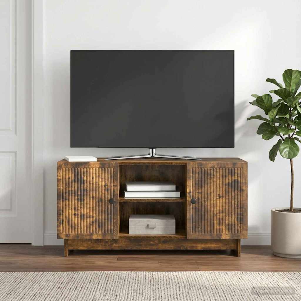 894010_1.jpg vidaXL TV skrinka 102 x 34,5 x 50 cm Dymový dub Kompozitné drevo – Obrázok 1