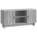 vidaXL TV skrinka 102 x 34,5 x 50 cm Sivý Sonoma Kompozitné drevo – Obrázok 2