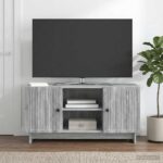 vidaXL TV skrinka 102 x 34,5 x 50 cm Sivý Sonoma Kompozitné drevo – Obrázok 4