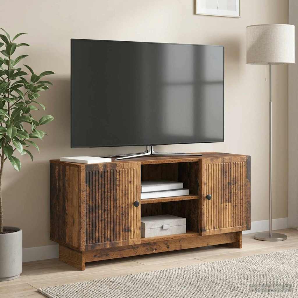 894013_1.jpg vidaXL TV skrinka 102 x 34,5 x 50 cm Staré drevo Kompozitné drevo – Obrázok 1