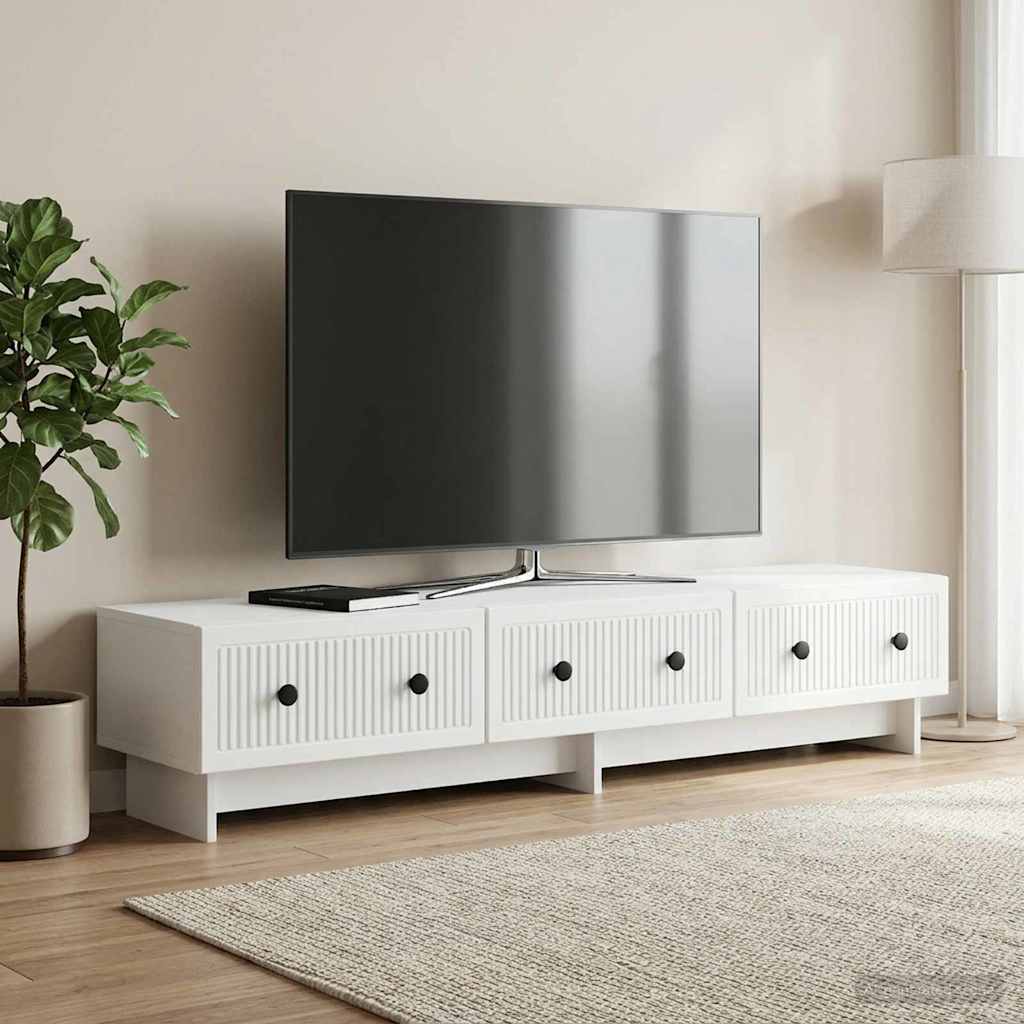 894015_1.jpg vidaXL TV skrinka Biela 147 x 34,5 x 30 cm Kompozitné drevo – Obrázok 1