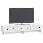 vidaXL TV skrinka Biela 147 x 34,5 x 30 cm Kompozitné drevo – Obrázok 3