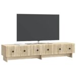 vidaXL TV skrinka Dub sonoma 147 x 34,5 x 30 cm Kompozitné drevo – Obrázok 3