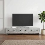 vidaXL TV skrinka Betónovo sivá 147 x 34,5 x 30 cm Kompozitné drevo
