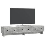 vidaXL TV skrinka Betónovo sivá 147 x 34,5 x 30 cm Kompozitné drevo – Obrázok 3