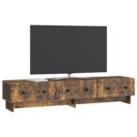 vidaXL TV skrinka Dymový dub 147 x 34,5 x 30 cm Kompozitné drevo – Obrázok 3