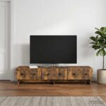 vidaXL TV skrinka Dymový dub 147 x 34,5 x 30 cm Kompozitné drevo – Obrázok 4