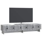vidaXL TV skrinka Sivá sonoma 147 x 34,5 x 30 cm Kompozitné drevo – Obrázok 3